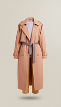 Relaxed trench coat in apricot blush